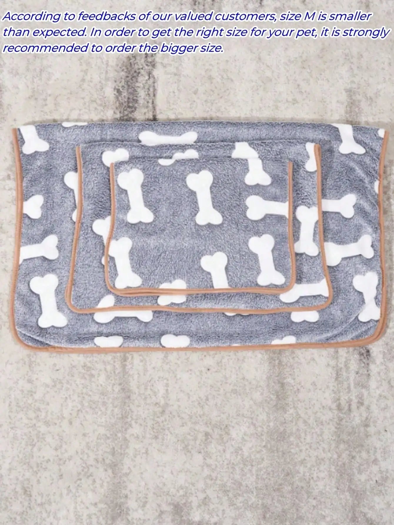 White Fleece Pet Blanket – Cozy Bone Print Dog & Cat Blanket for Small, Medium & Large Pets