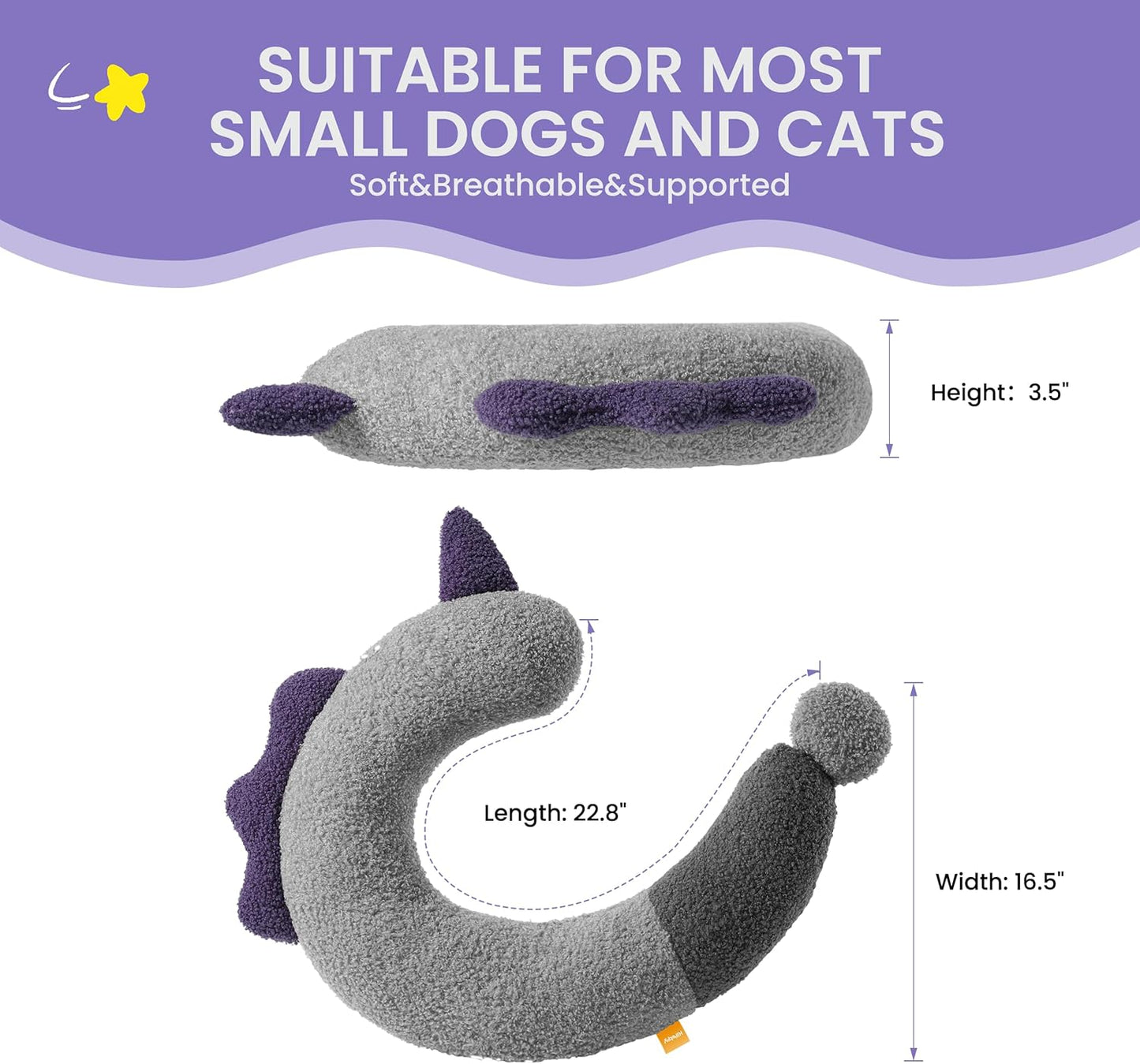 Dog Calming Pillow – Soft Washable Neck Pillow for Anxiety Relief & Better Sleep