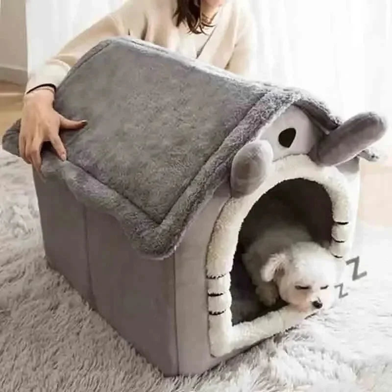 Foldable Pet House – Removable & Washable Cat & Dog Cave Sofa for Small, Medium & Large Pets, All-Season Cozy Bed