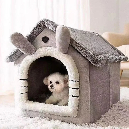 Foldable Pet House – Removable & Washable Cat & Dog Cave Sofa for Small, Medium & Large Pets, All-Season Cozy Bed