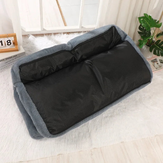 Luxury Plush Cat Bed Sofa – Winter Warm Orthopedic Pet Bed with Removable Washable Cover for Cats & Small Dogs